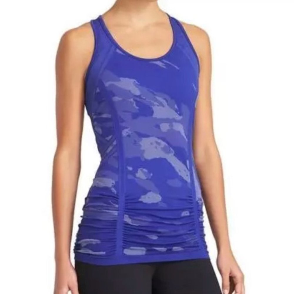 Athleta fast track racer back camo seamless tank size small